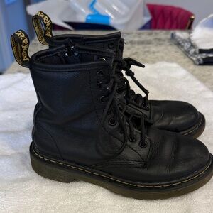 Dr. Martens Black Lace-Up Kids Boots